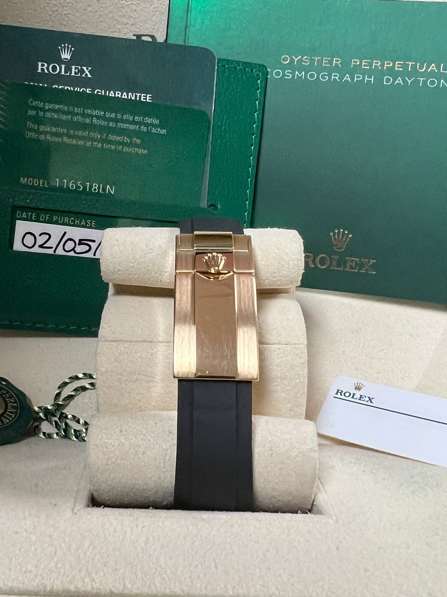 Rolex Cosmograph Daytona Oysterflex Yellow Gold Black Dial 2022 New Full Set