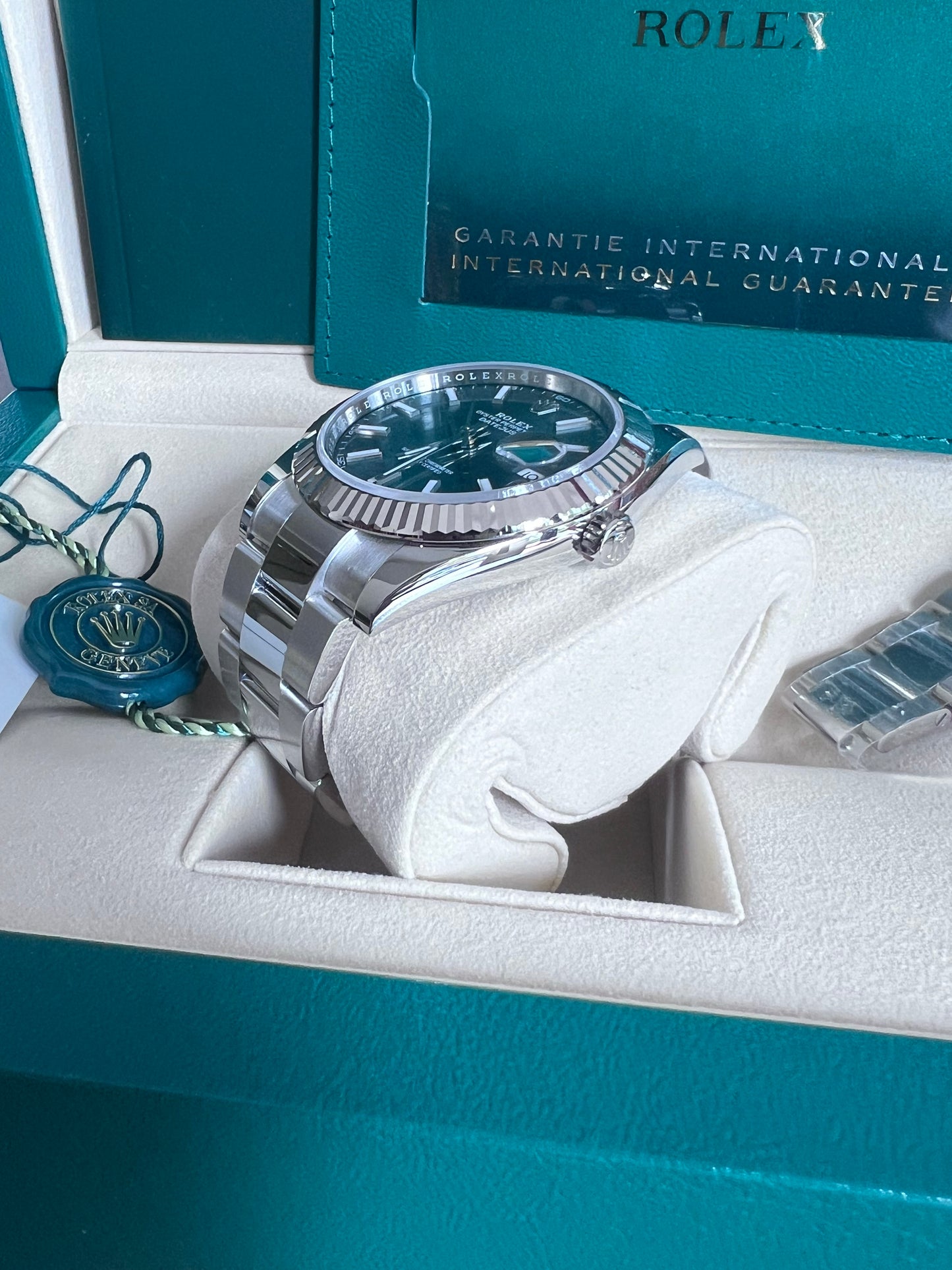 Rolex Datejust 41mm Mint Green Dial, 2024, New, Full Set 126334