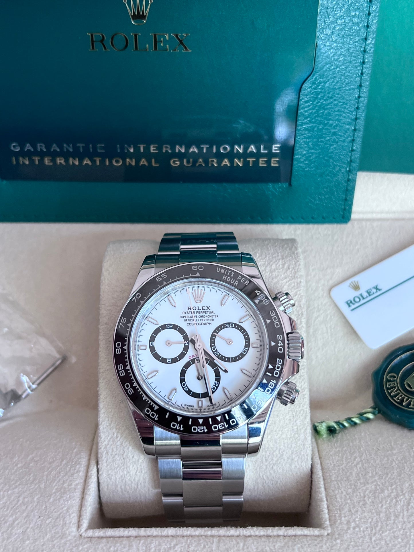 Rolex Cosmograph Daytona Panda, White Dial, 2024, New Ref 126500LN