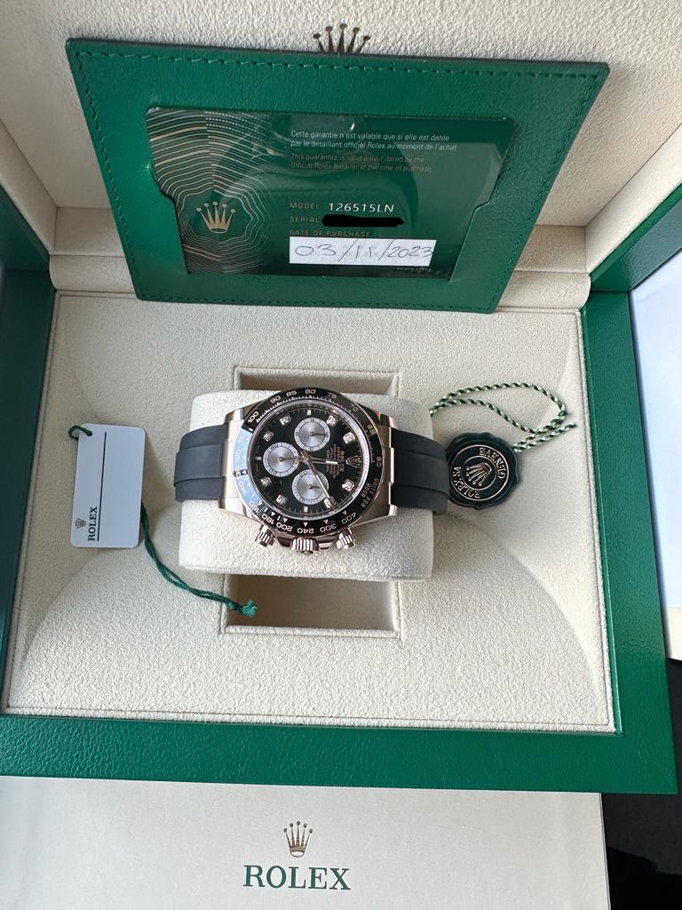 Rolex Daytona Oysterflex Rose Gold Diamond Dot 2023 126515LN New Reference