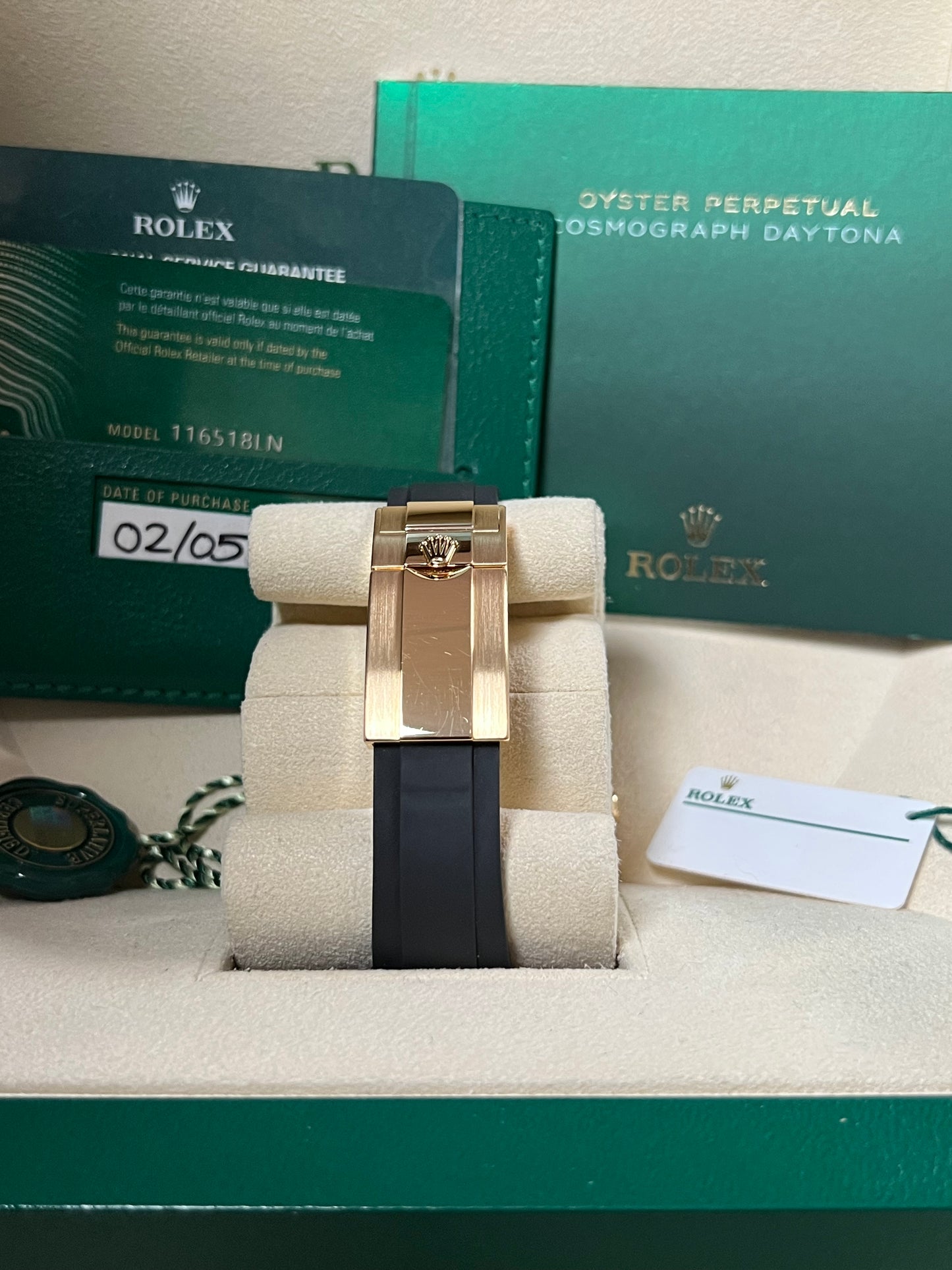Rolex Cosmograph Daytona Oysterflex Yellow Gold Black Dial 2022 New Full Set